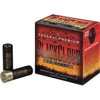 Federal 12 Gauge Ammunition Black Cloud Waterfowl PWB1422 3" 1-1/4 oz 1450 fps #2 Steel Shot Case of 250 Rounds