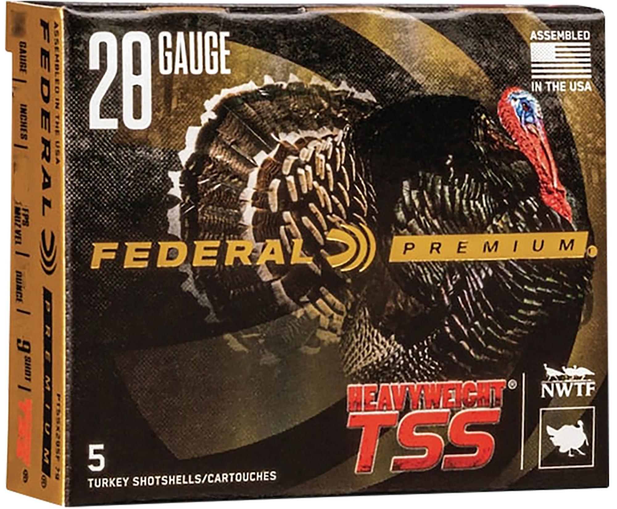 Federal Premium TSS Shotshells PTSSX285F9, 28 Gauge, 3", 1 5/8 oz, #9 shot, 5 Rds/box