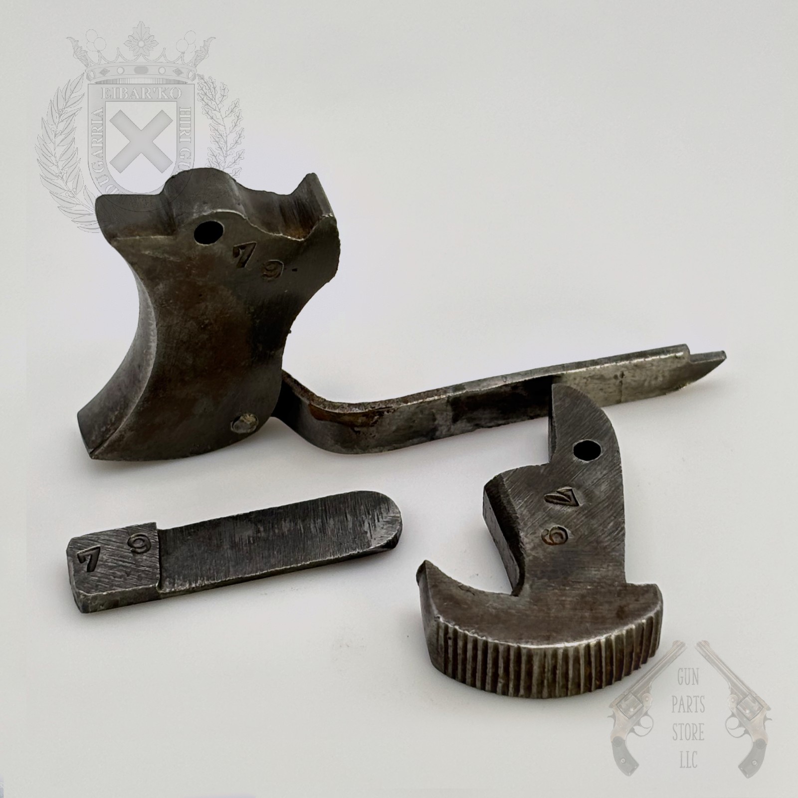Parts Lot – Spanish EIBAR "Ruby" – Trigger,Mag Catch, Disconnector – 6.35mm