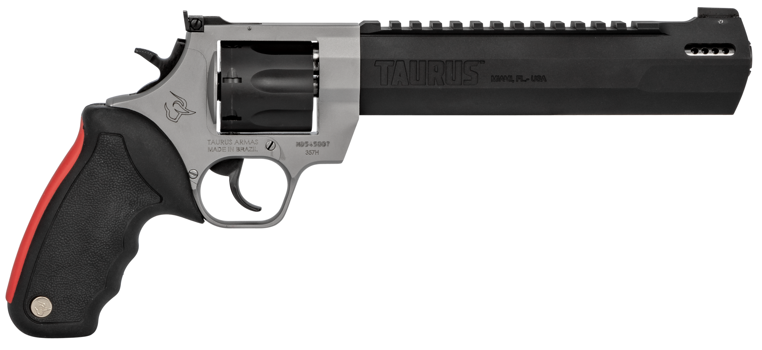 Taurus Raging Hunter Revolver 2357085RH, 357 Mag, 8.38", Black Rubber Grips, Matte Black Finish, 7 Rds