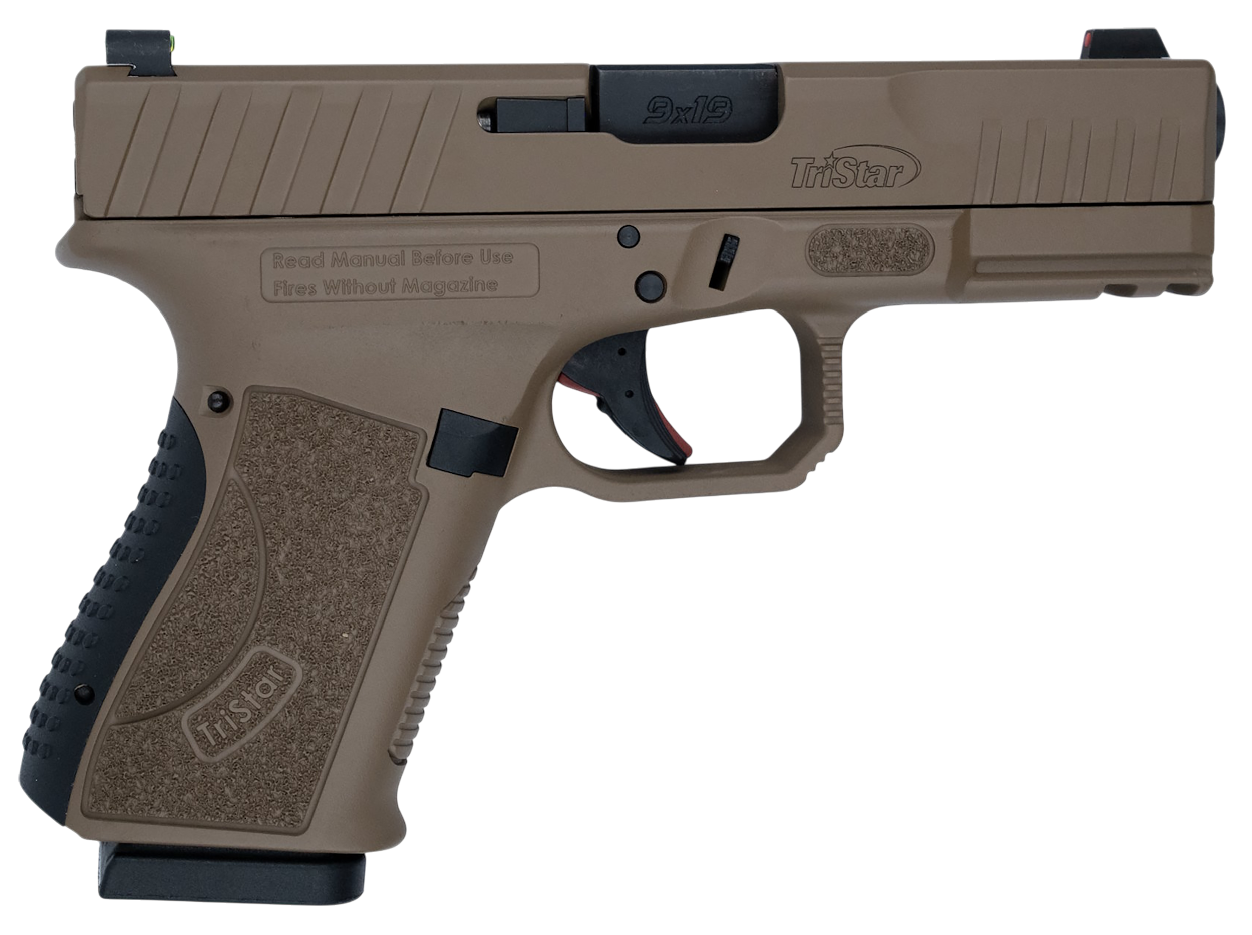 Tri-Star Apoc Pistol 85772, 9mm Luger, 4.02in, Textured Grips, Flat Dark Earth Cerakote Finish, 15 Rds