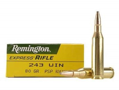 Remington 243 Win R243W1 80 gr PSP 20 rounds