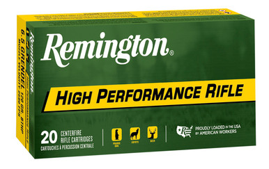 Remington 6.5 Grendel Ammunition R65GR1 High Performance Rifle 120 Grain Hollow Point Boat Tail 20 rounds