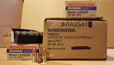 Winchester 9mm Ranger RA9SXT 147 gr SXT JHP 50 rounds
