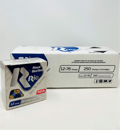 Rio Royal BlueSteel 12 Gauge Ammunition RBSM363CASE 3" 1-1/4 oz 3 Shot CASE 250 Rounds