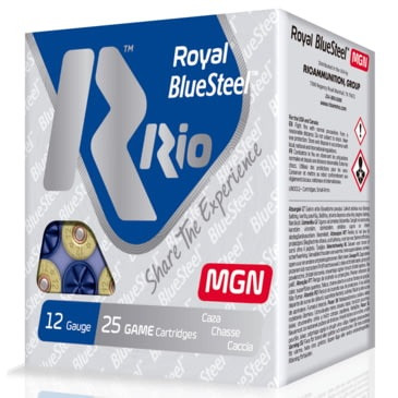 Rio 12 Gauge Royal Blue Steel Ammunition RBSM36BBCASE 3" 1-1/4 oz BB Shot CASE 250 Rounds