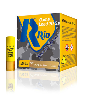 Rio 20 Gauge Game Load Ammunition RC208CASE 1250fps 2-3/4" 1oz #8 Shot Case 250 Rounds