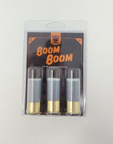 Reaper Defense Boom Boom 12 Gauge Ammunition RDG12BOOM 2" 182 dB Concussion Round 3 Rounds