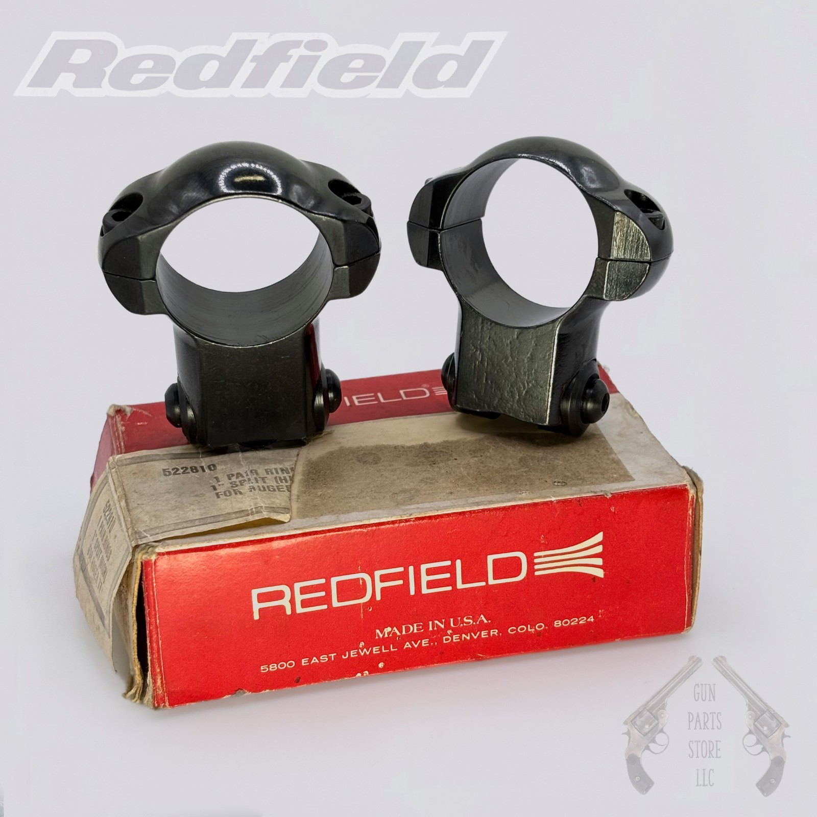 REDFIELD1" Split Scope Rings 522810 for RUGER 77 Rifle