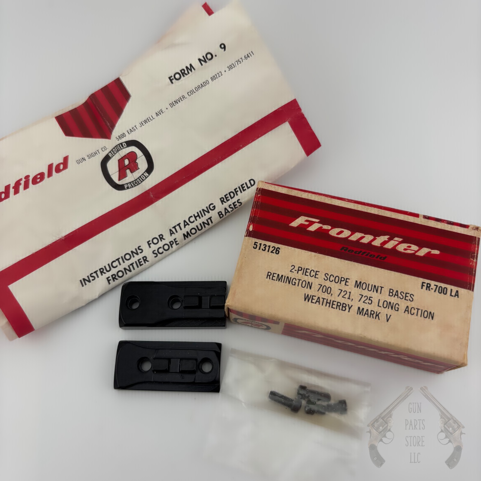 REDFIELD Frontier 2-Piece Scope Base for REMINGTON 700, 721, 725 Long Action