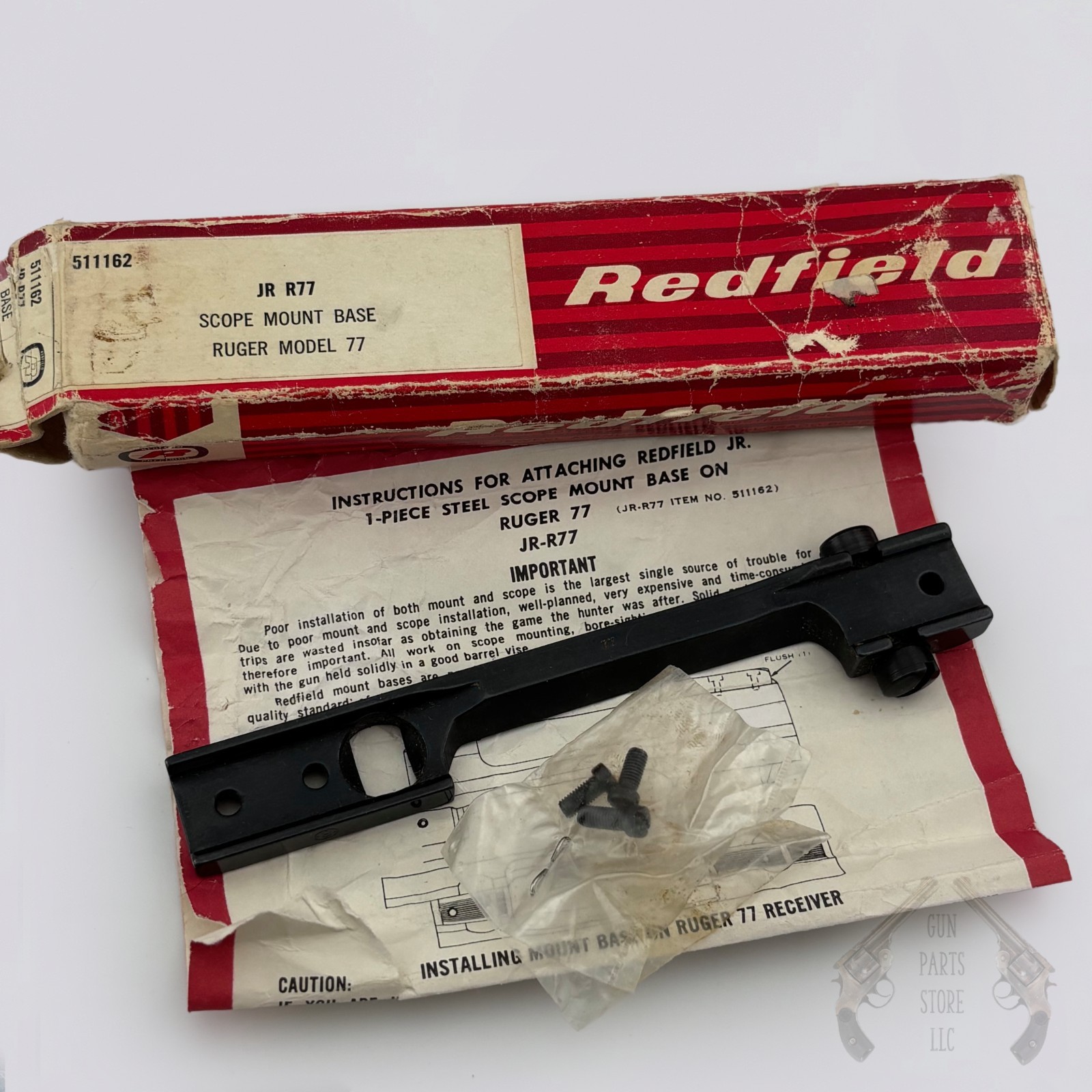 REDFIELD JR R77 Scope Mount Base for RUGER Model 77 (#511162)