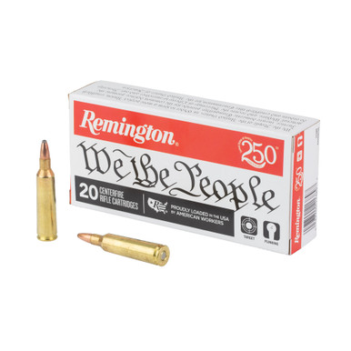 Remington We The People 22-250 Rem Ammunition 55 Grain Pointed Soft Point 21389 - 20 Rounds per Box