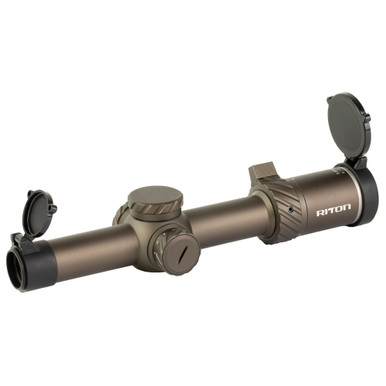 Riton Optics 3 Series Tactix 1-8X24mm Rifle Scope - 30mm Tube, OT Illuminated Reticle, Second Focal Plane, Flat Dark Earth