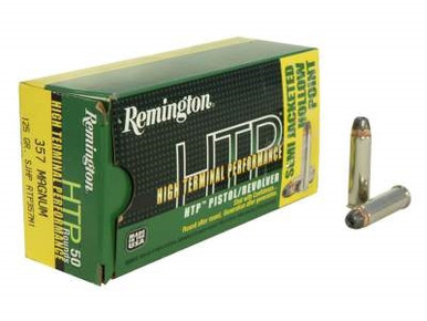 Remington 357 Magnum Ammunition HTP High Terminal Performance RTP357M1 125 Grain Semi-Jacketed Hollow Point 50 rounds