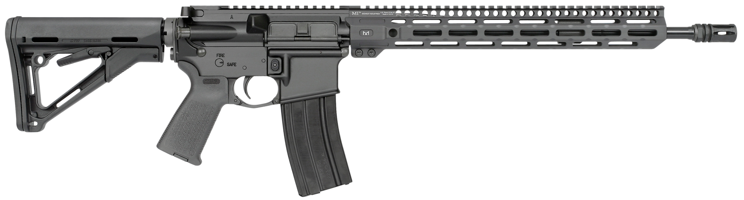Midwest Industries Lightweight Rifle MIFN16CRM14, 223 Wylde, 16", 6 Position Magpul CTR Stock, 30 Rds