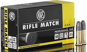 RWS 22LR Rifle Match 2134225 40 gr LRN 50 rounds