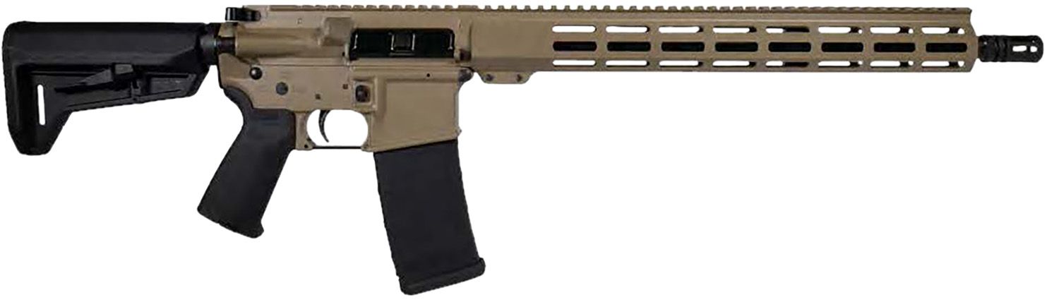 Shark Coast Tactical FDE Rifle 300-144-1000-02, 5.56 NATO, 16", Magpul SL-K Stock, 30 Rds