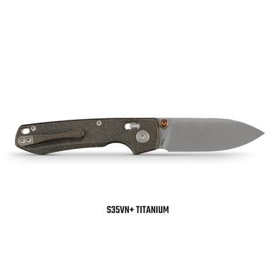 Vosteed Raccoon TiSlim Topliner Lock Knife 3.2" CPM-S35VN Titanium - A4508