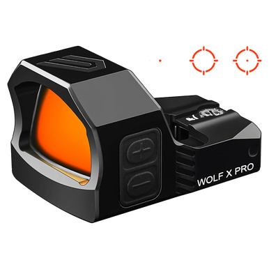 Cyelee WOLF X PRO Red Dot - 2 MOA Dot & 26 MOA Circle, For RMR/407C/507C Footprint, Black