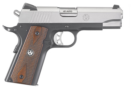 Ruger SR1911 Lightweight Commander Style .45 Auto 4.25" Barrel Hardwood Grip Panels Semi-Automatic Pistol #6711