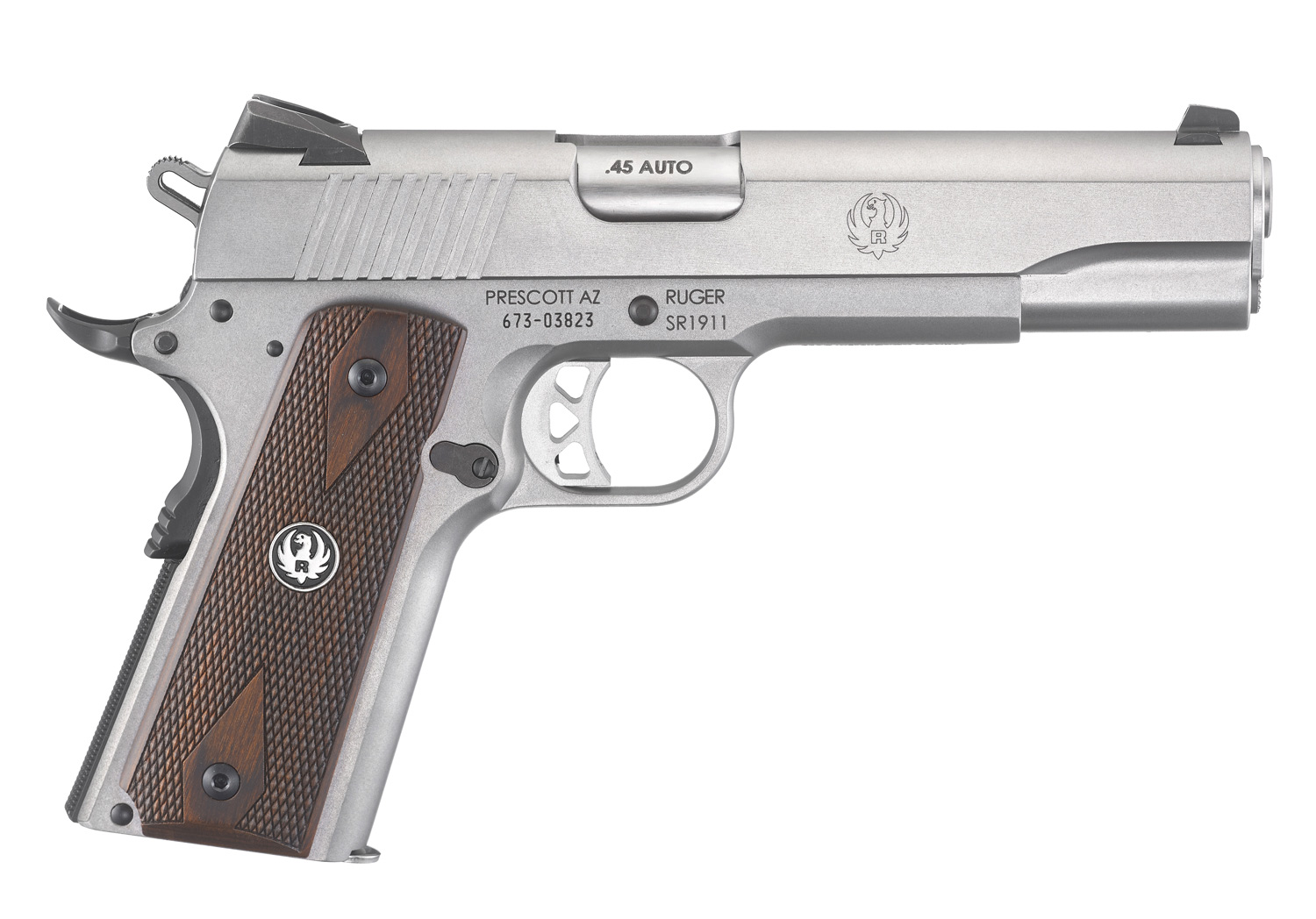 Ruger SR1911 Full Size .45 Auto 5" Barrel Hardwood Grip Panels Semi-Automatic Pistol #6700