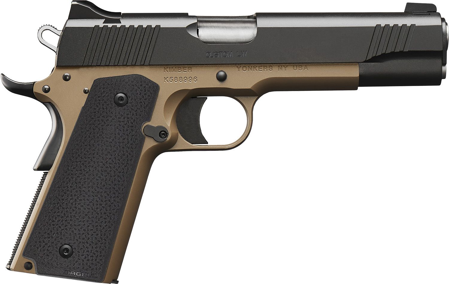 Kimber Custom LW MP Pistol 3000461, 9mm Luger, 5in, Black Textured Grips, Flat Dark Earth Finish, 9 Rds