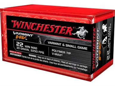 Winchester 22 Mag Varmint HV S22M2PT 30 gr V-MAX 50 rounds