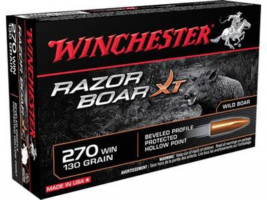 Winchester 270 Win Ammunition Razor Boar S270WB 130 gr Lead Free Hollow Point 20 rounds