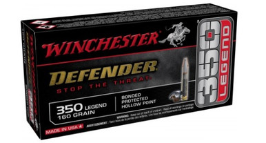 Winchester Defender 350 Legend Ammunition S350PDB 160 Grain Bonded Hollow Point 20 Rounds