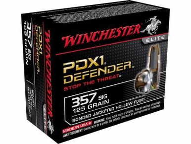Winchester 357 Sig Supreme Elite PDX1 S357SPDB 125gr Bonded JHP 20 rounds