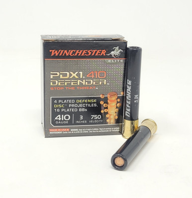 Winchester 410 Bore PDX1 Defender S413PDX1 3" 4 Disks over 1/3 oz BB Shot 750fps 10 rounds