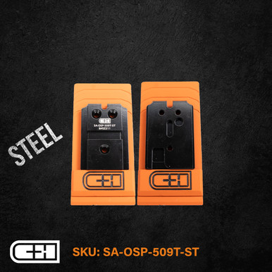 C&H Precision XD OSP Optic Mounting Plate - Fits Springfield Armory XDM to Holosun 509T, Steel Construction, Black