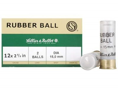 Sellier & Bellot 12 Gauge Ammunition SB12RBB 2-5/8" Double Rubber Balls 918fps 25 rounds