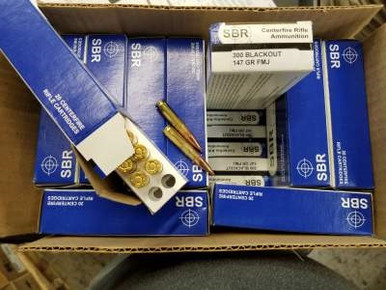 SBR 300 AAC Blackout Ammunition 147 Grain Full Metal Jacket 20 rounds