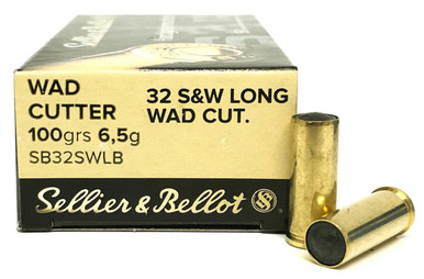 Sellier & Bellot 32 S&W Long Ammunition SB32SWLB 100 Grain Wad Cutter 50 Rounds