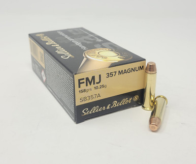 Sellier & Bellot 357 Mag Ammunition SB357A 158 Grain Full Metal Jacket 50 Rounds