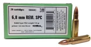 Sellier & Bellot 6.8mm Remington SPC Ammunition 110 Grain Full Metal Jacket 20 rounds