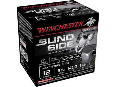 Winchester 12 GA Blind Side SBS12L1 Ammunition 3-1/2" 1-5/8 oz #1 1400fpsNon-Toxic Steel Shot 250 rounds