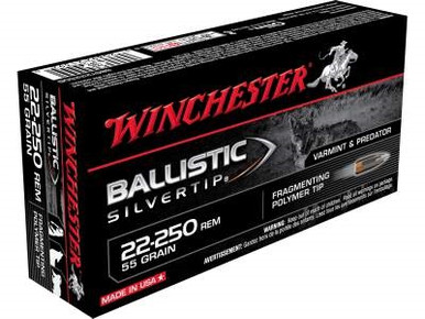 Winchester 22-250 Supreme SBST22250B 55 gr Ballistic Silvertip 20 rounds