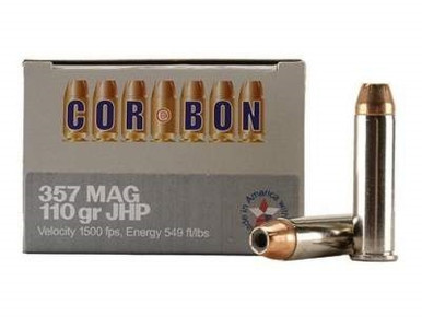 Corbon 357 Magnum Ammunition 110 Grain Jacketed Hollow Point 20 rounds