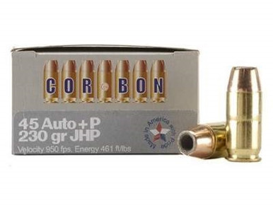 Corbon 45 Auto +P Ammunition 230 Grain Jacketed Hollow Point 20 rounds