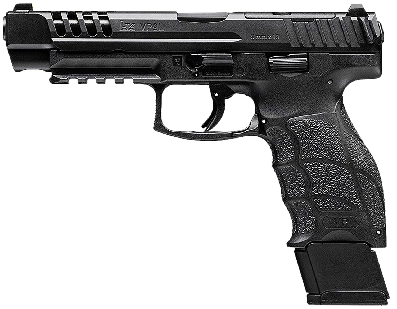 Heckler & Koch VP9L Optic Ready Pistol 81001156, 9mm Luger, 5in, Black Interchangeable Backstrap Grips, 20 Rds