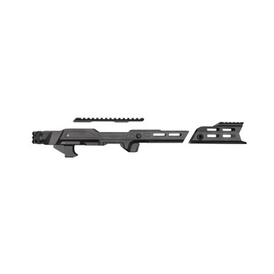 Strike Industries Modular Chassis SI-SMC-1022-KIT-BK | Ruger 10/22 Aluminum Chassis with ARCA & M-LOK, Ambidextrous Thumb Rests, Flared Magwell