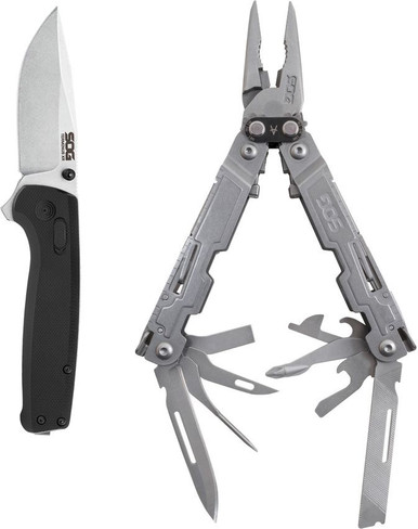 SOG Terminus XR Folding Knife and PowerAccessMulti-Tool Combo