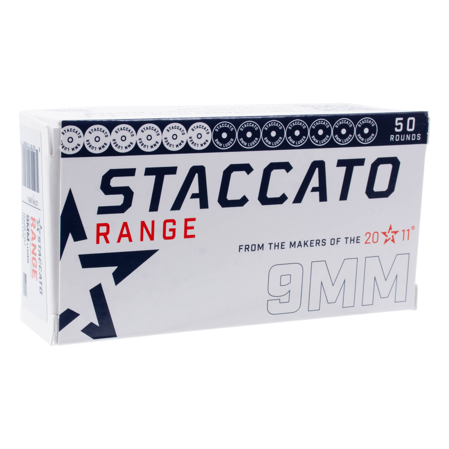 Staccato 2011 9mm 124gr FMJ Range Ammunition, 50 Round Box