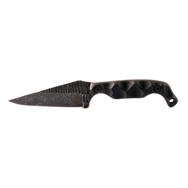 Stroup Knives Bravo 5 Fixed Blade Knife 3.5" 1095 High Carbon Steel Blade Gray G10 Handle - B5-GR-G10