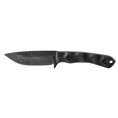 Stroup Knives GP2 Fixed Blade - 3.5″ 1095HC Drop Point Blade, Black G10 Handle, Kydex Sheath