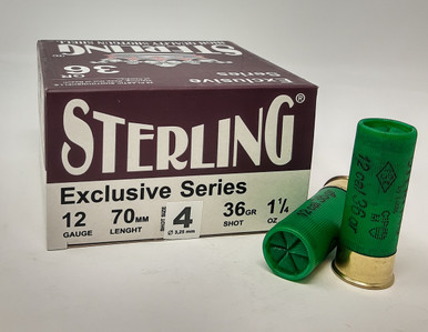 Sterling 12 Gauge Ammunition STRLG1236G4CASE 2-3/4" 1-1/4 oz #4 Shot CASE 250 Rounds