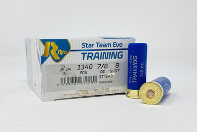 Rio Star Team Evo Training 12 Gauge Ammunition STT248CASE 2-3/4" #8 Shot 7/8oz 1340fps CASE 250 Rounds
