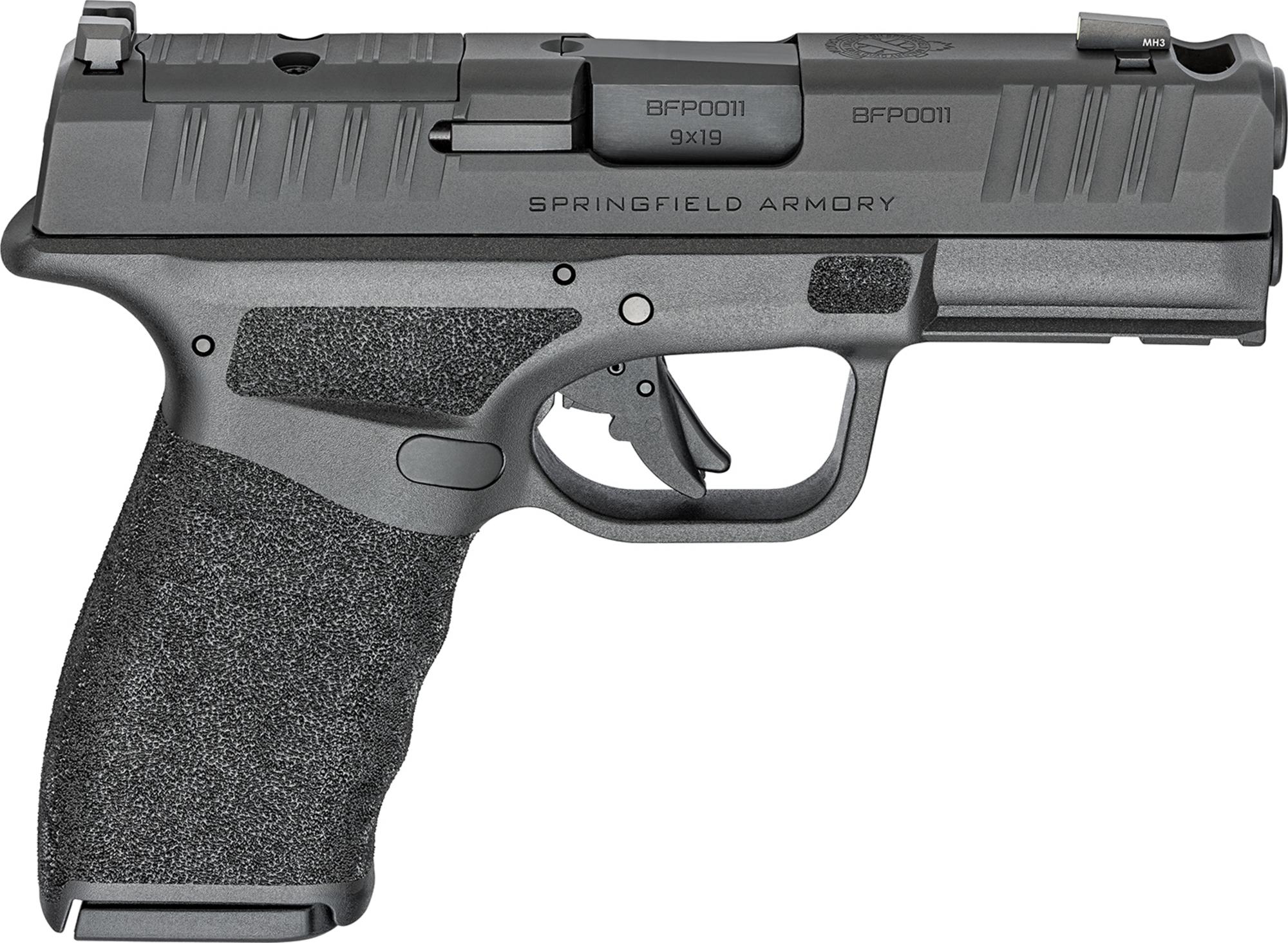 Springfield Hellcat Pro OSP Pistol HCP9379BOSPLCCOMP, 9mm, 3.7", Optic Ready, w/ Comp, Adaptive Texture Grips, Black Finish, 10 Rds